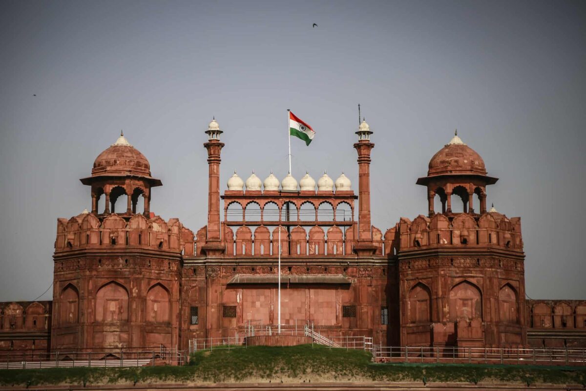 Red fort in Delhi, two-week itinerary including the Golden Triangle