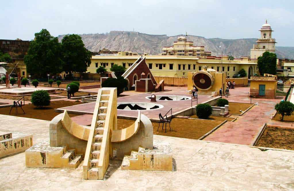 The observatory (Jantar Mantar) with hige instruments in Jaipur