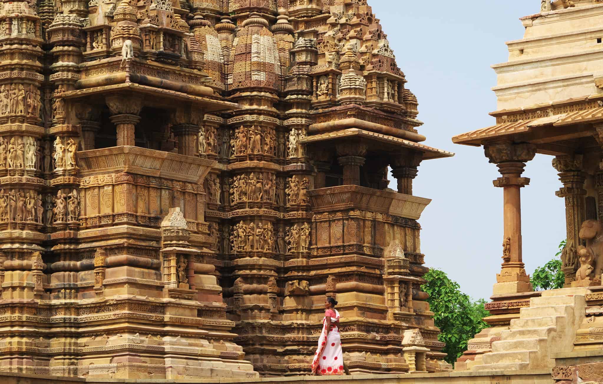 Western temples in Khajurao with erotic carvings