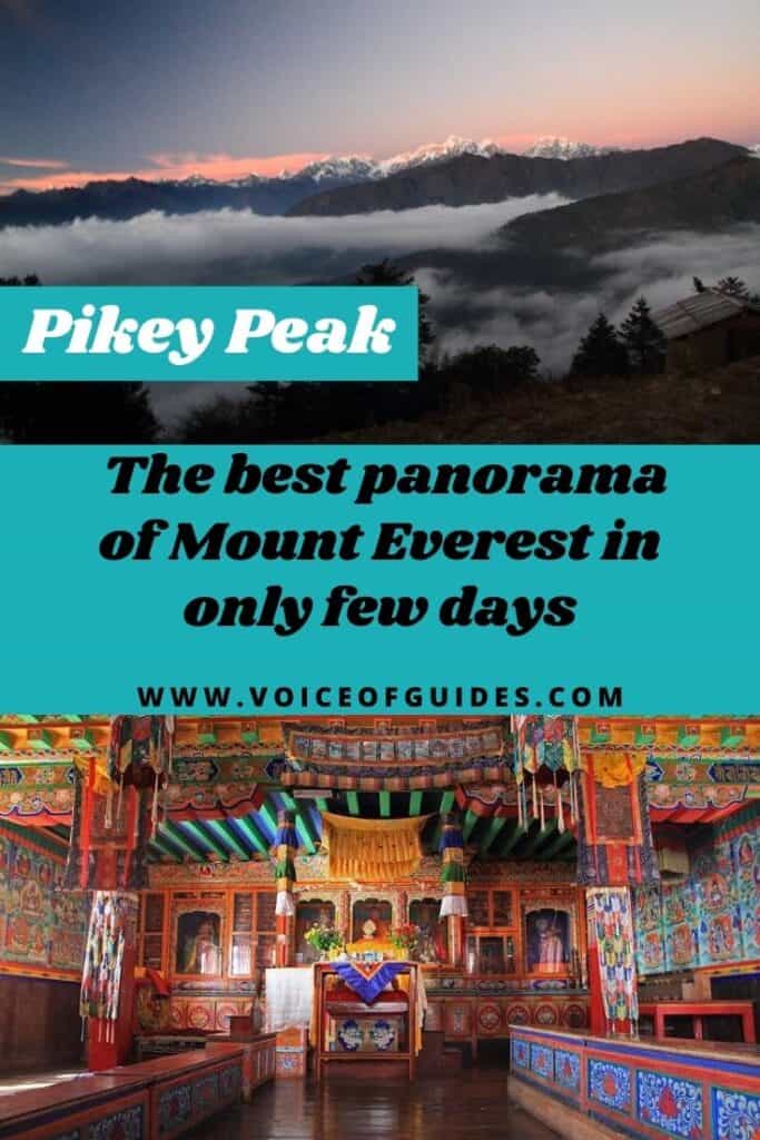 Are you looking for a short trek with amazing panorama that is not so touristic? Pikey Peak trek offers the best panorama of Mount Everest and you can reach in only few days. Here you find all the information about the itinerary, the best season, the highlights, possible extensions, accomodation, hiring a porter and guide for Pikey Peak Trek.