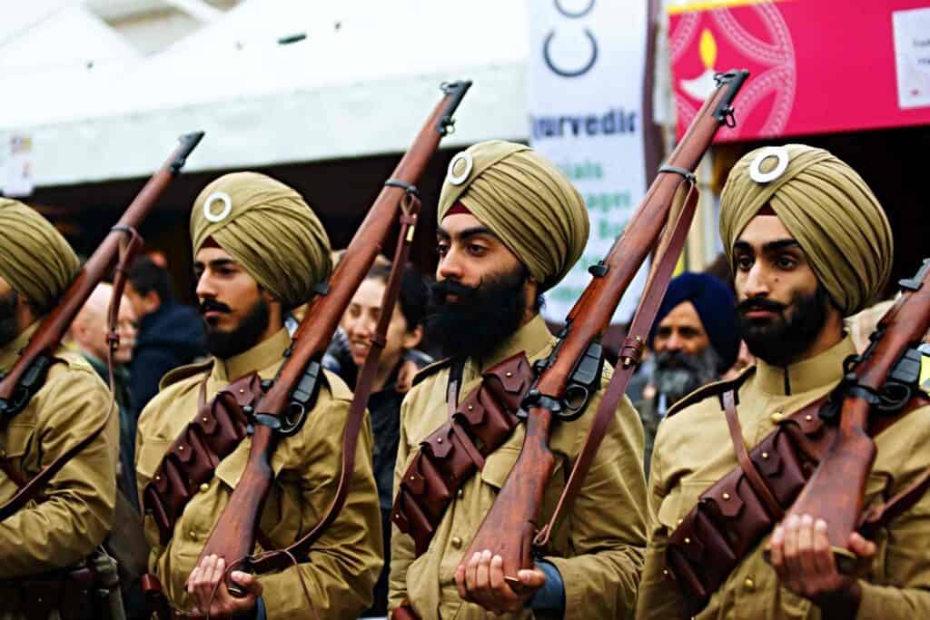 Sikh soldiers in turban