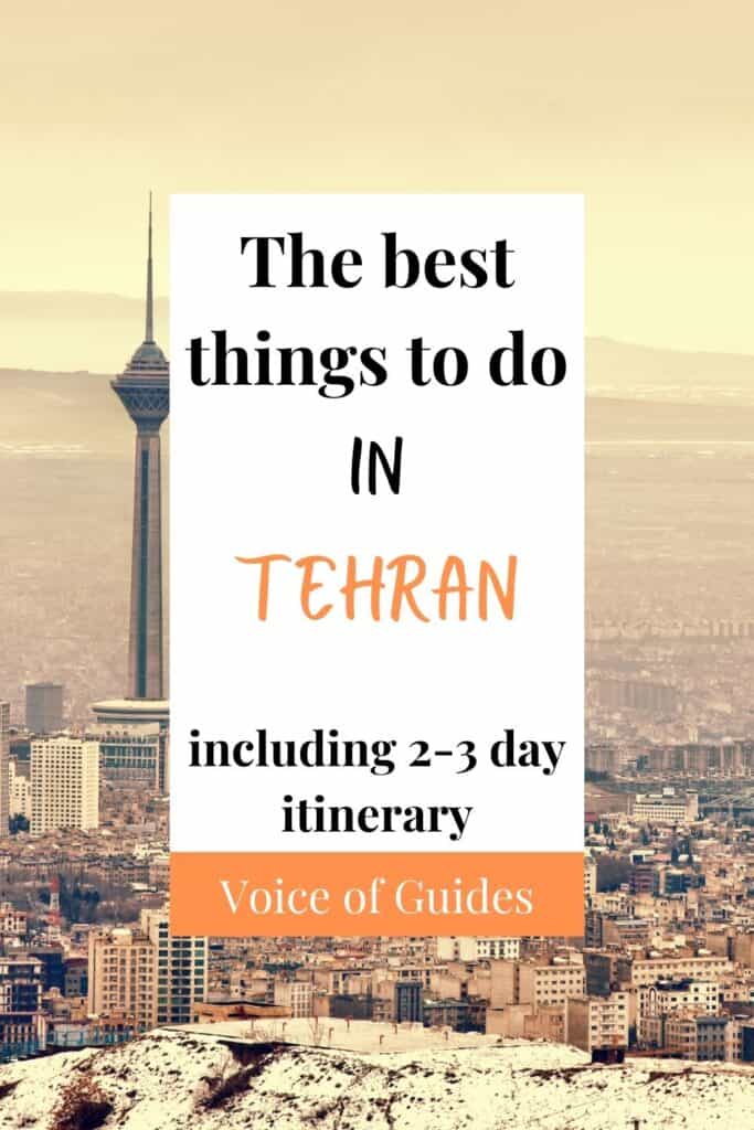 Are you planning to visit Tehran and you are looking for the best itinerary for two or three days? This guide about teh best things to do is based on the suggestion of tour guides. Close to the Damvand mountain in the Elburz range Tehran has a unique lanscape. Take a canle car to the Tochal, enjoy the skyline of Tehran, stroll around the park and leearn about Persian culture, visit some of the most famous palaces, like Niaravan and take a photo of the Azadi and Milad tower #Tehran city Iran #Niaravan # Tochal # things to do in Tehran