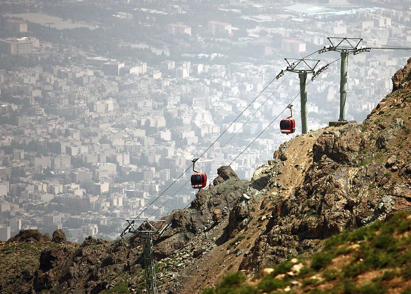 Tochal cable car in Tehran
