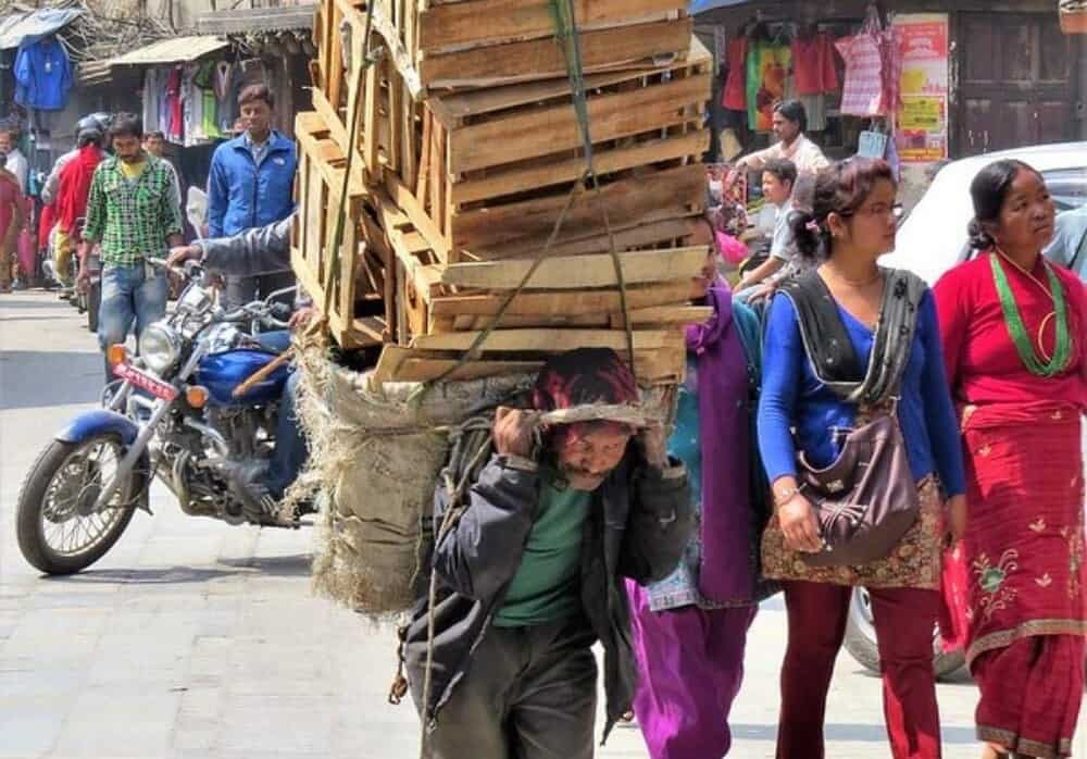 porter carries huge weight in Nepal