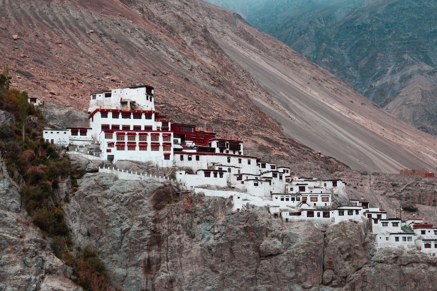 Diskit monastery in the Nubra valley, Ladakh
