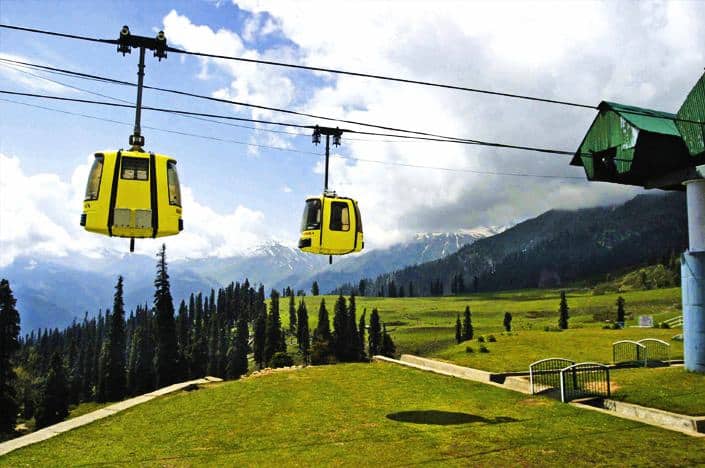 cable car Gulmarg, one of the best places to visit in Kashmir
