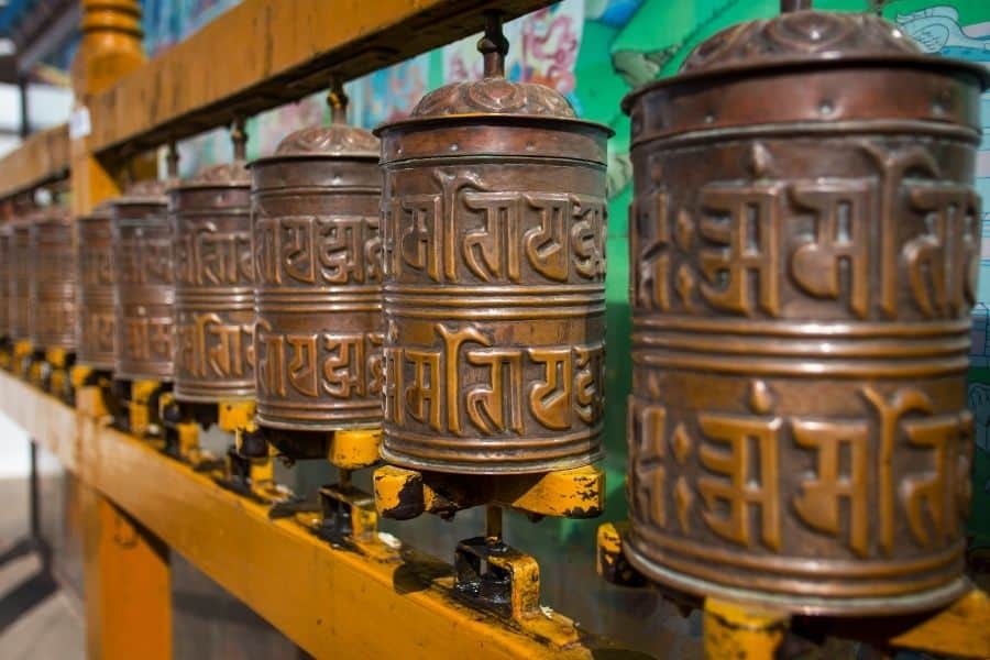 Praying wheels, essential part of religion in Ladakh