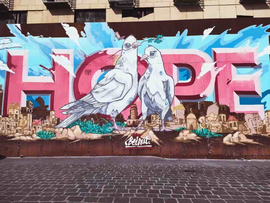 Beirut graffiti of hope