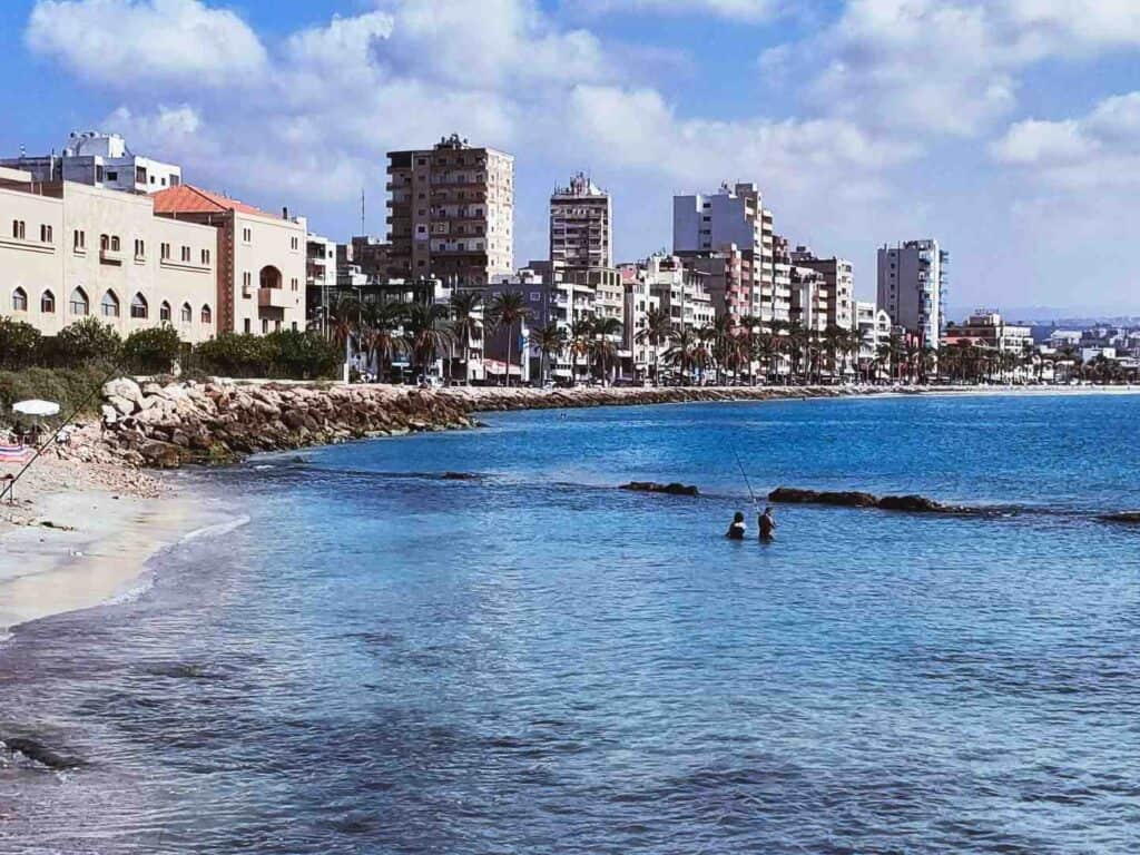 Tyre (Saida) sea view,, the coastal city is an important place to visit in Lebanon