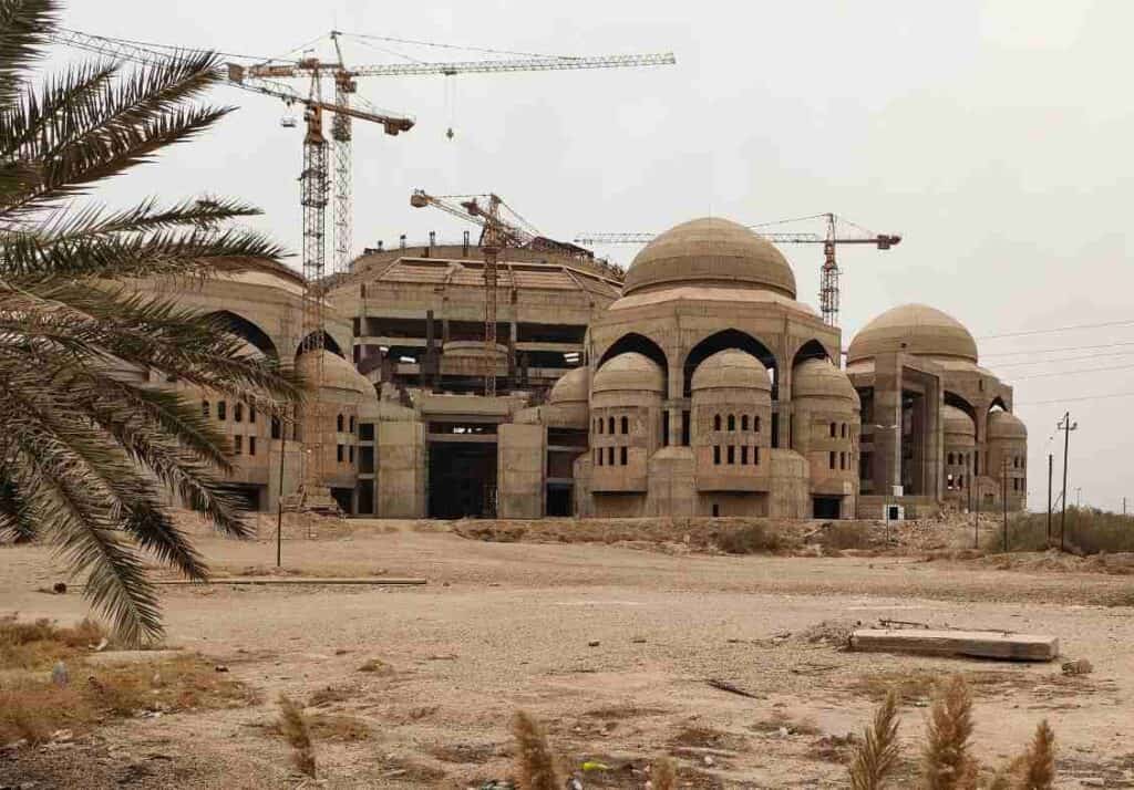 The unfinished mosque of Saddam Hussein in Baghad