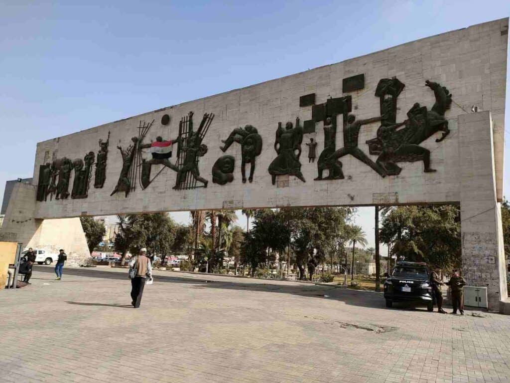 Liberation Monument on teh Tahrir Square Baghdad