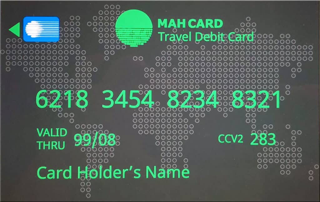 Mah card travel debit card