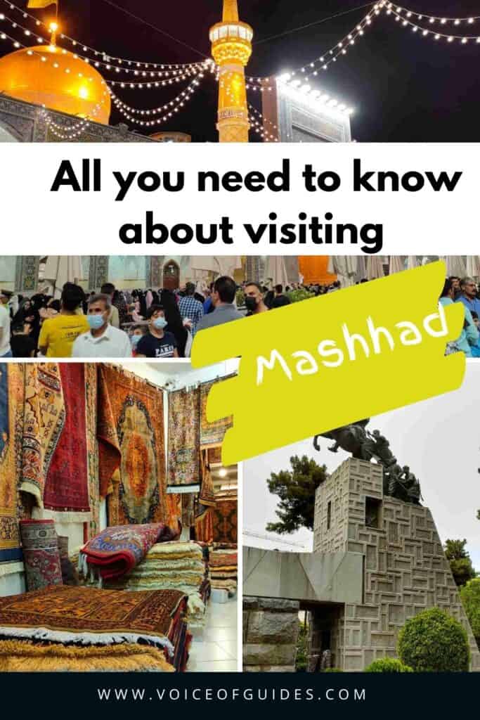 Pinterest pin about the best places to visit in Mashhad