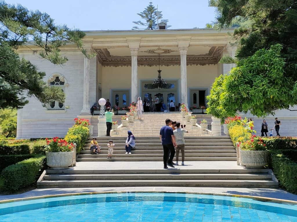 The former Pahlavi summer residence in the Ramsar Palace museum