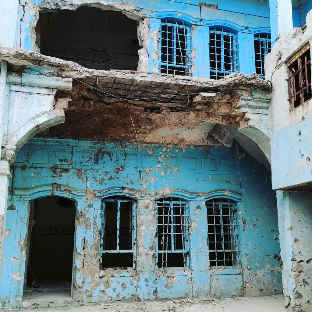 A mansion damaged by ISIS in Mosul