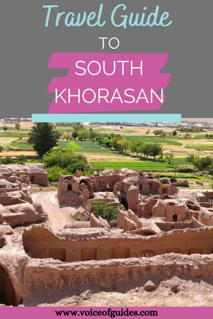 Pinterest pin for things to do in South Khorasan