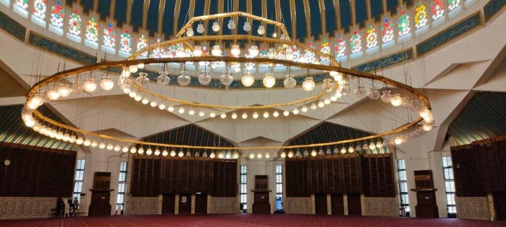 The King Abdullah I mosque of Amman inside