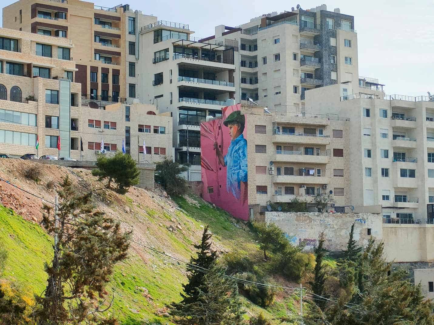 Amman street view with graffiti