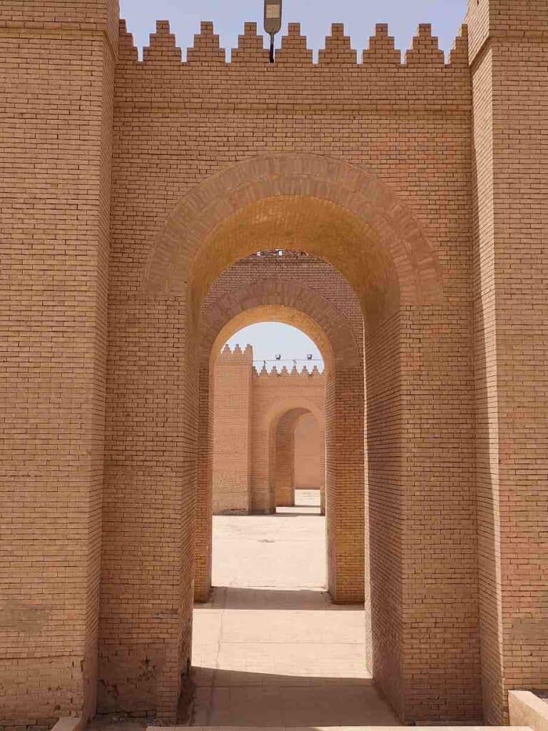 Reconstructed royal palaces in Babylon