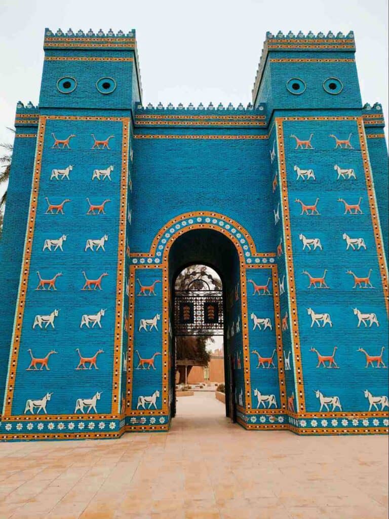 The copy of Ishtar Gate in Babylon