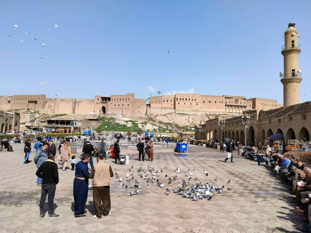 Erbil main square with the citadel