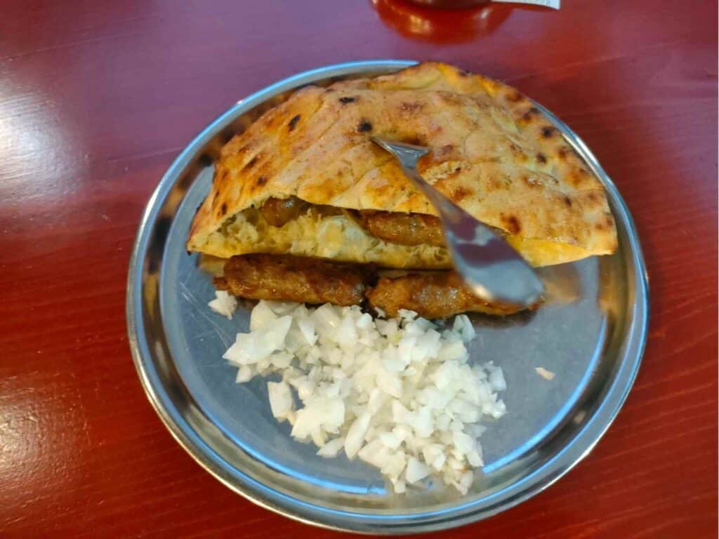 Bosnian famous dish cevapi