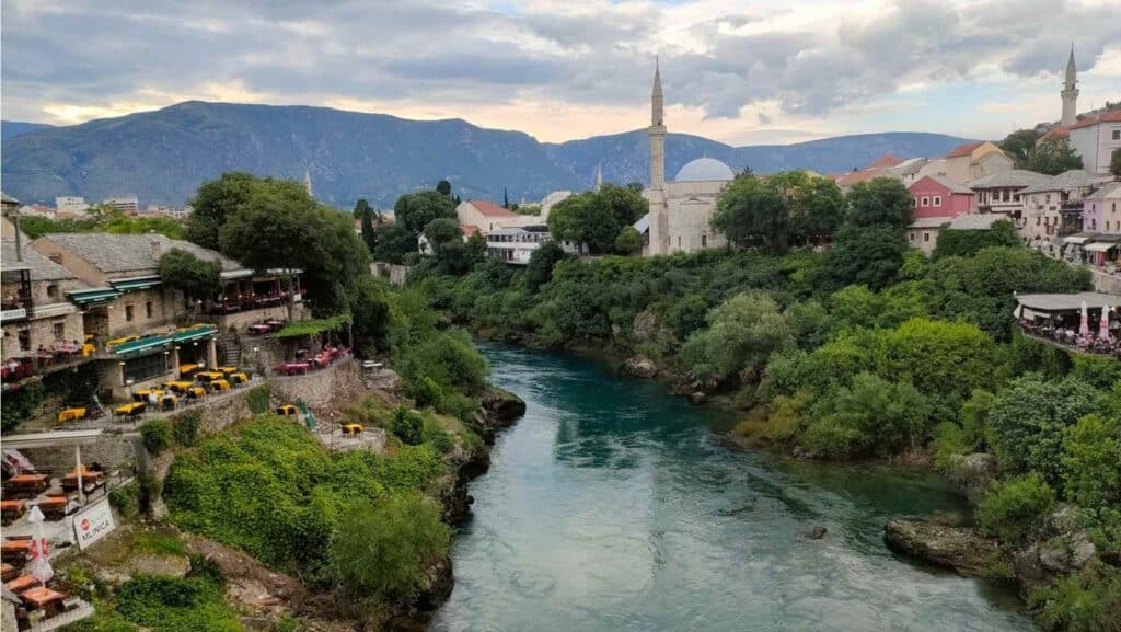 View from the Old Bridge Mostar