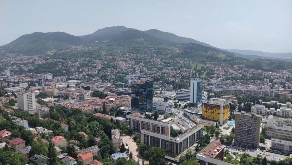 View of Sarajevo from Avaz Twist Tower