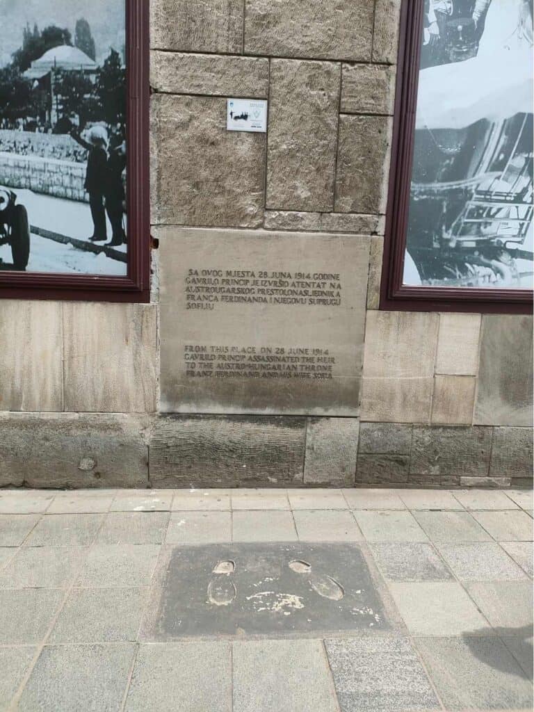 Sarajevo footsteps of Gavrilo Prinzip