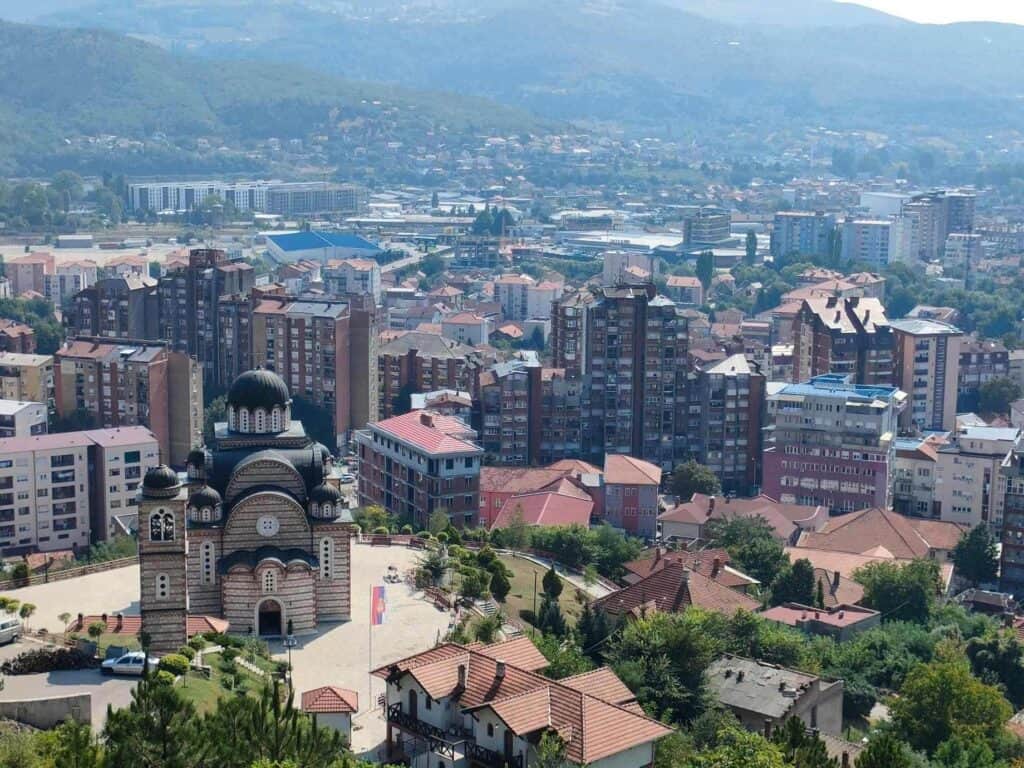 View from the Miners' Monument in Mitrovica