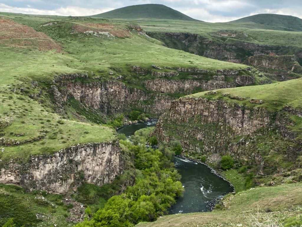 The landscape around Ani former Armenian city