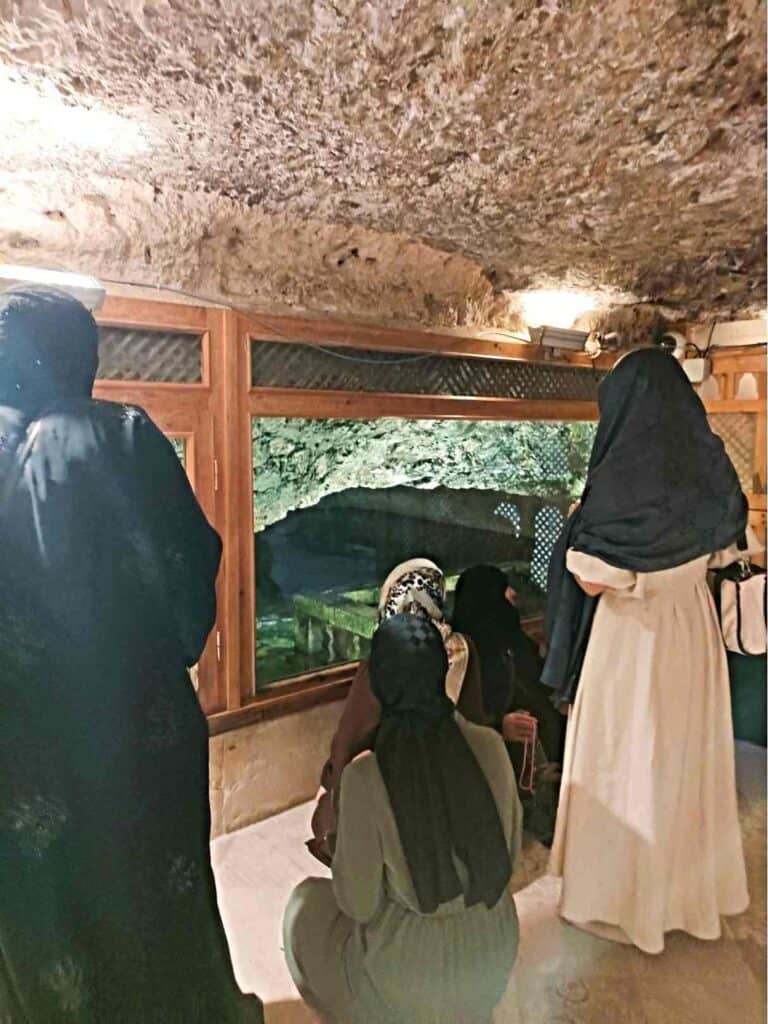 Inside Abraham's cave