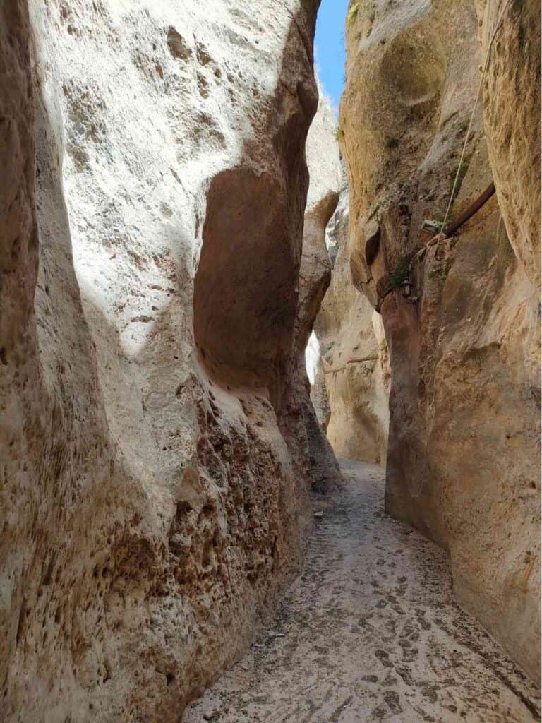 Gorge leading to St.Tekla monastery in Maaloula