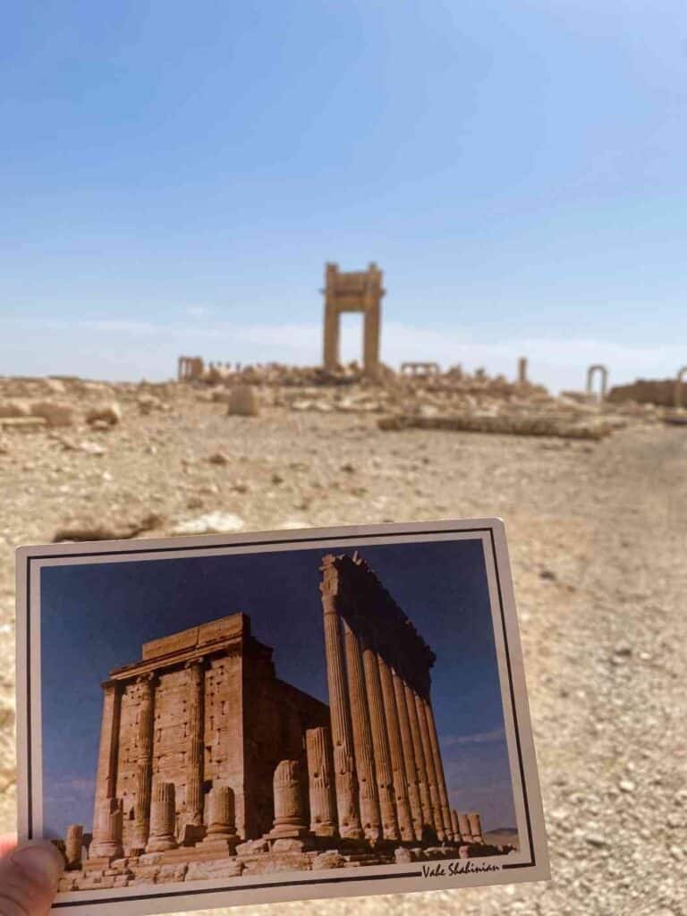 Palmyra Bel temple before and after the war