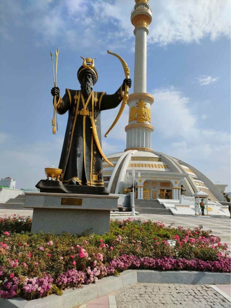 The statue of Ouguz Khan in the Independence Park